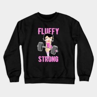 fitness girl, thick girl, gym girl, weightlifting girl Crewneck Sweatshirt